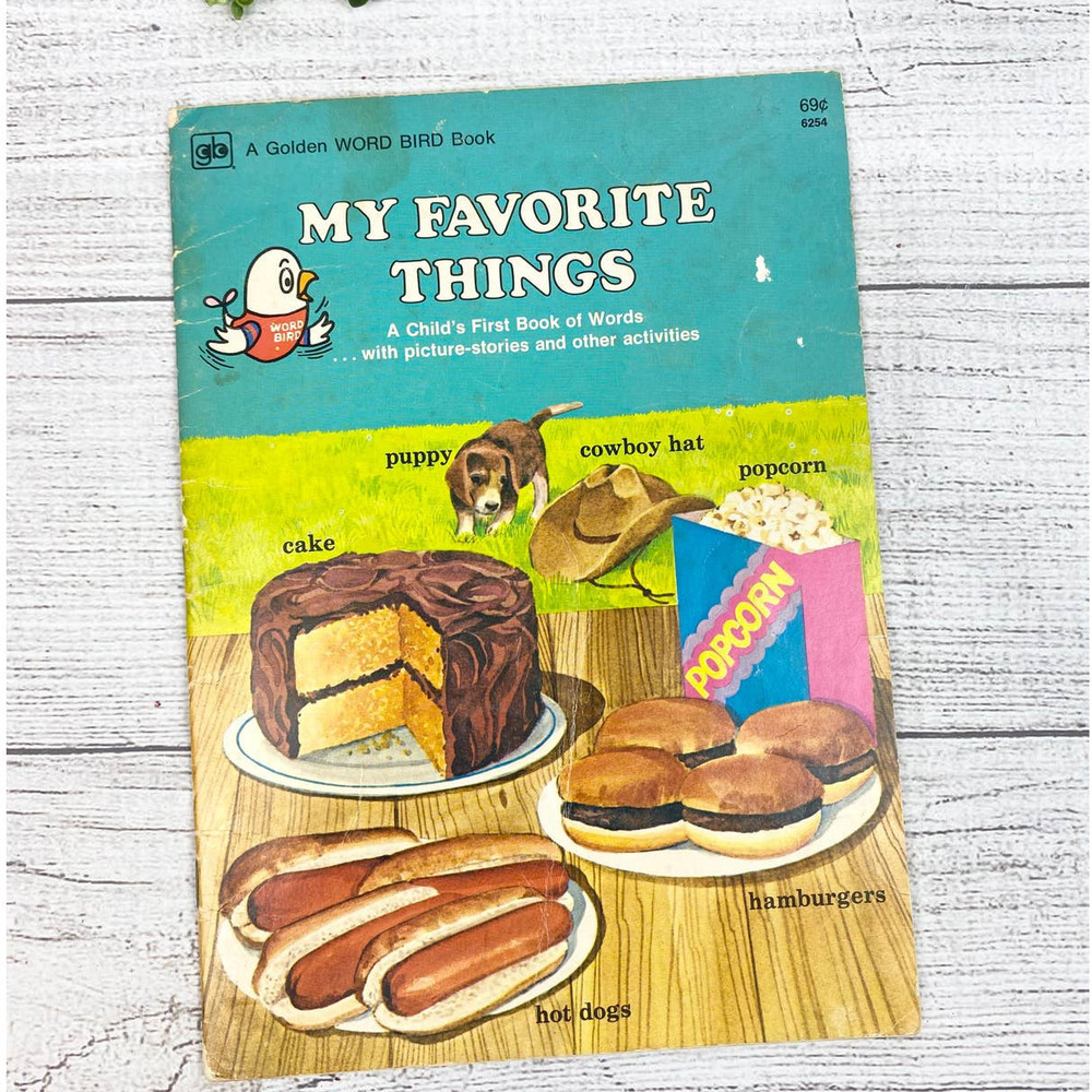 Vintage 1977 A Golden Word Bird Book: My Favorite Things